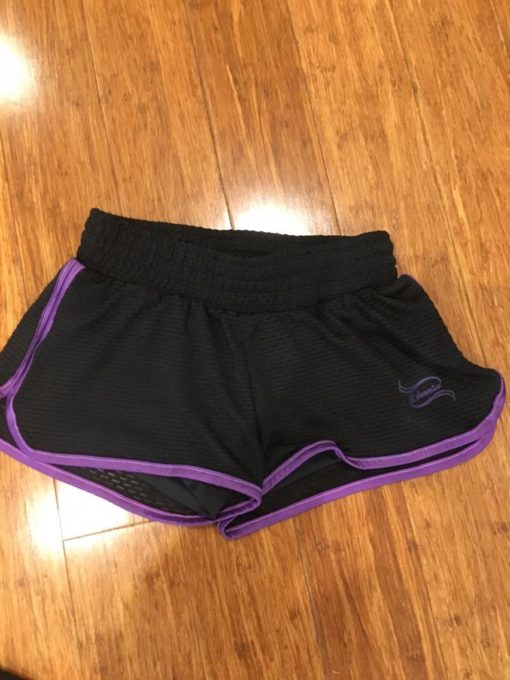 Black & Purple Running Style Shorts